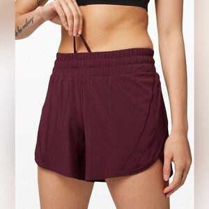 Lulu lemon track that cassis mid rises lined short 5” Merlot wine purple
